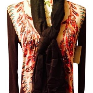 KAS Beaded bib dress/mid-lth (scarf not included)